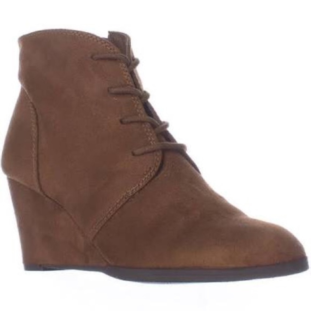 American Rag Baylie Chestnut Lace up Wedge Booties
